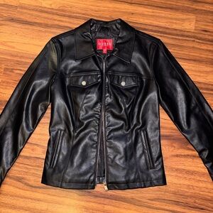 GUESS Black Faux Leather Jacket